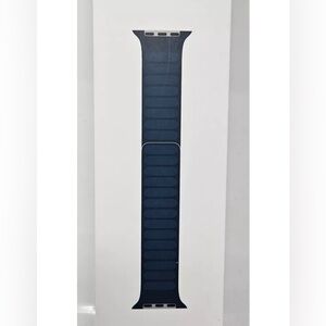 Apple leather link band for Apple Watch in Midnight